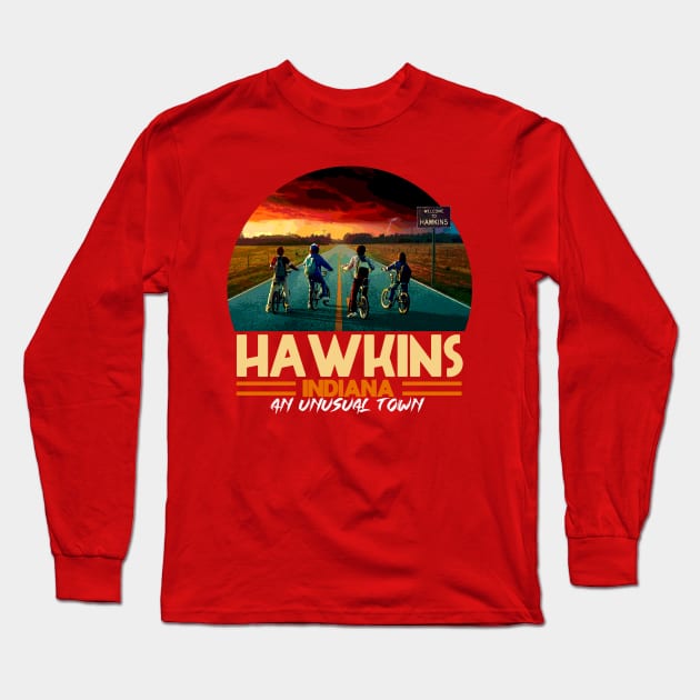 Hawkins Stranger Things Long Sleeve T-Shirt by SibaritShirt